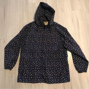 Vintage Floral Windbreaker Rain Jacket